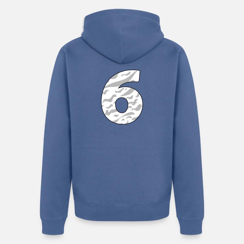 Six - 6 - Veste à capuche bio Premium Unisexe - bleu pigeon