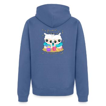 sternzeichen_gemini - Veste à capuche bio Premium Unisexe - bleu pigeon - Dos - Nico (187cm)
