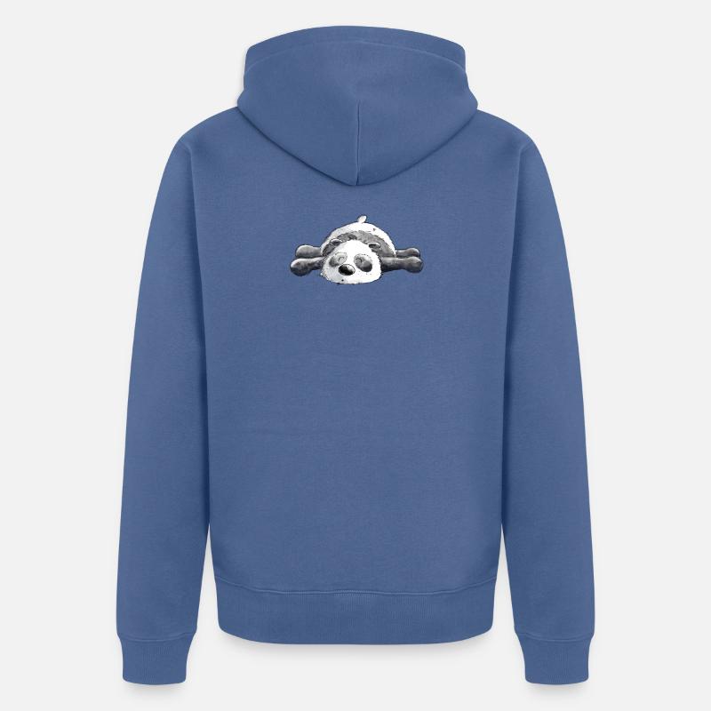Rêver d’un panda - Veste à capuche bio Premium Unisexe - bleu pigeon