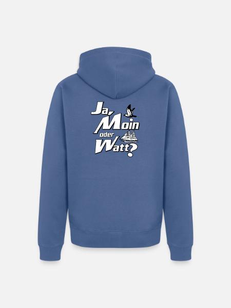 Ja Moin oder Watt? - Veste à capuche bio Premium Unisexe - bleu pigeon