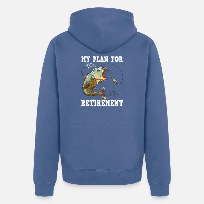 Mon projet pour la retraite - Veste à capuche bio Premium Unisexe - bleu pigeon