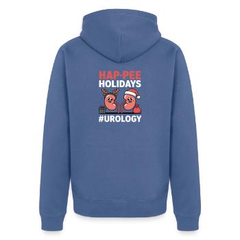 Urology Nurse Nephrology Urologist Nursing - Unisex Premium Organic Zip Hoodie - stone blue - Back - Nico (187cm)