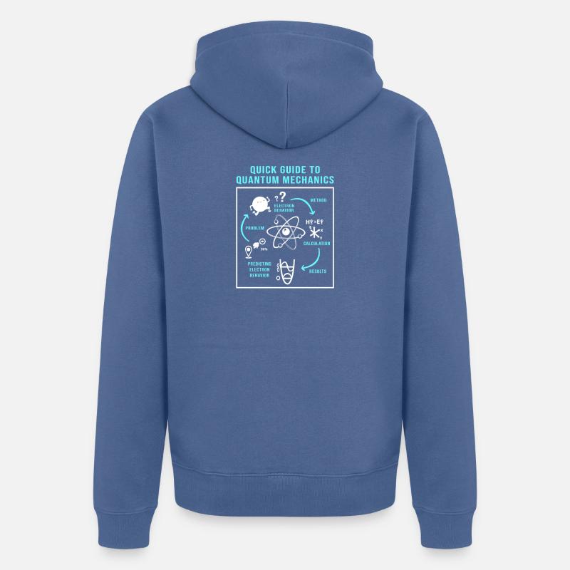 Physique quantique Physique quantique Saut quantique - Veste à capuche bio Premium Unisexe - bleu pigeon