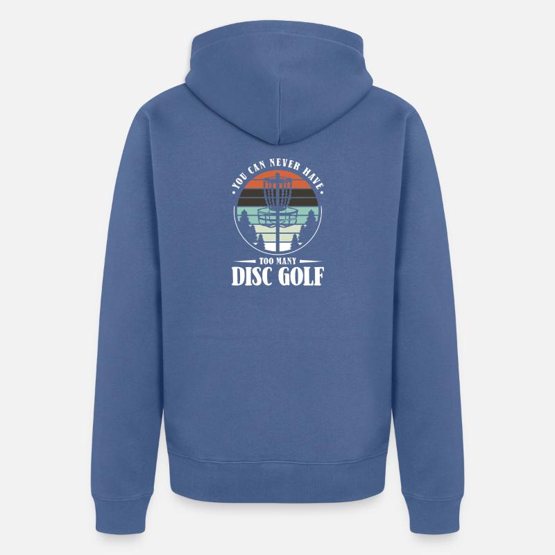 Disc Golf Geschenke Discgolf - Unisex Premium Bio Zip Hoodie - Taubenblau