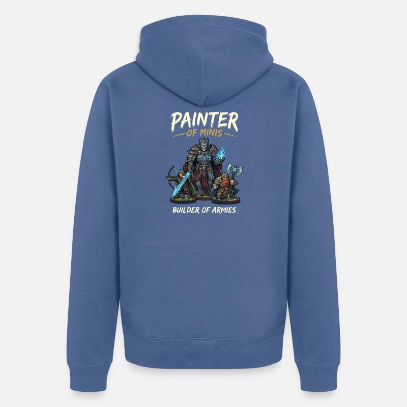 Maler der Minis Armeenbauer - Veste à capuche bio Premium Unisexe - bleu pigeon