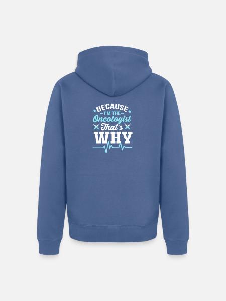 Kinderkrebs Krebs-Überlebender Krebs stinkt - Unisex Premium Bio Zip Hoodie - Taubenblau