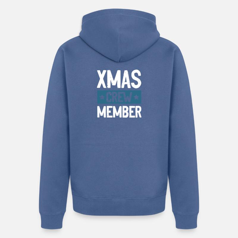 Équipage de Noël - Veste à capuche bio Premium Unisexe - bleu pigeon