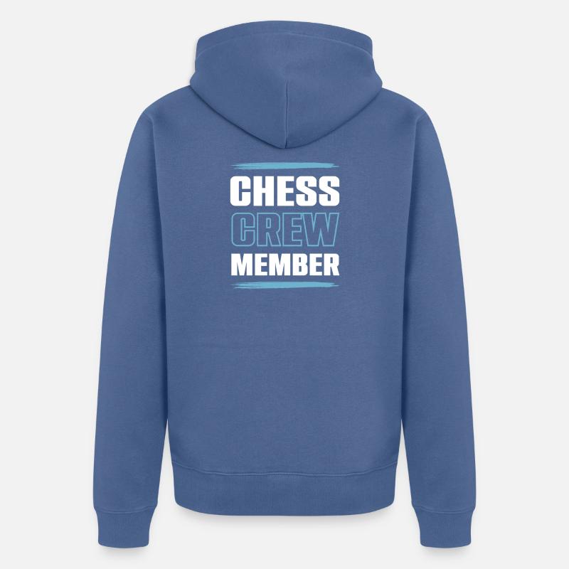 Équipe d’échecs - Veste à capuche bio Premium Unisexe - bleu pigeon