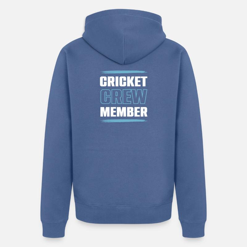 Équipe de cricket - Veste à capuche bio Premium Unisexe - bleu pigeon