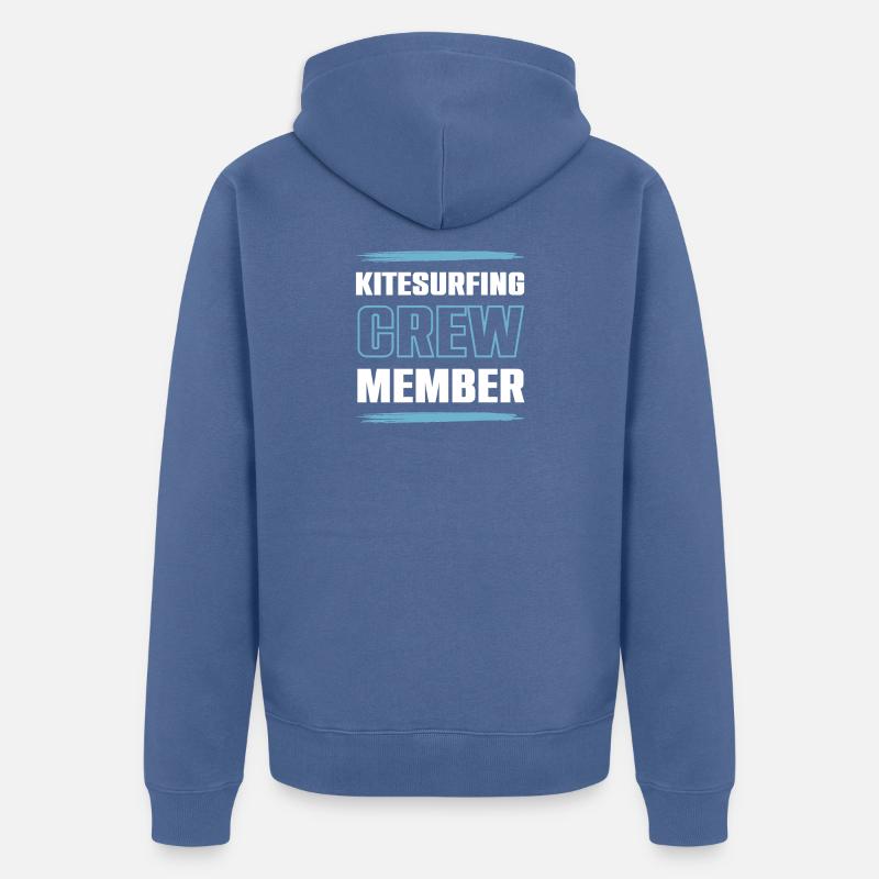 Équipe de kitesurf - Veste à capuche bio Premium Unisexe - bleu pigeon