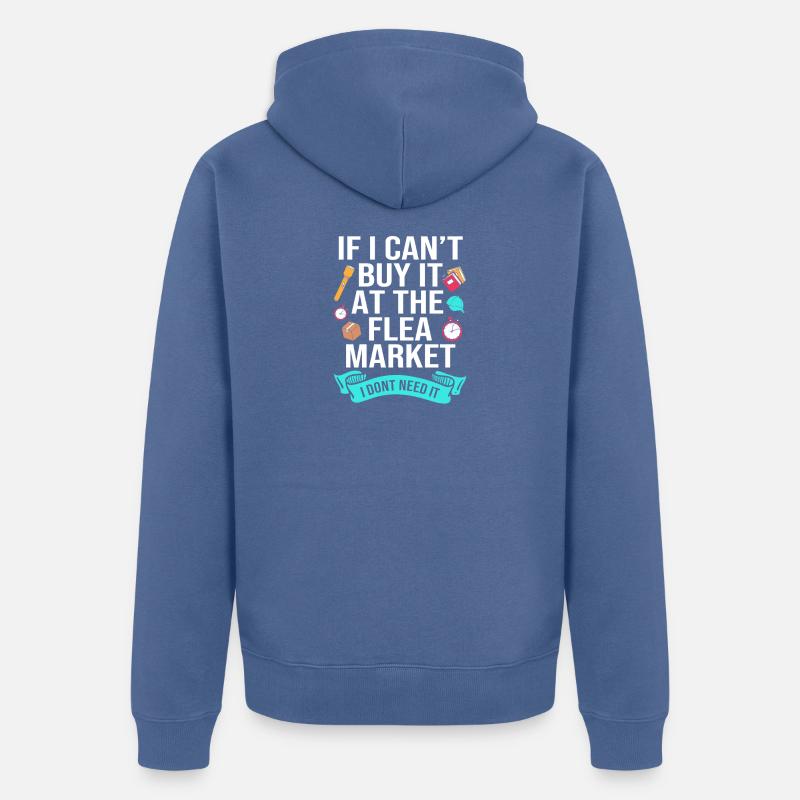 Marché aux puces - Veste à capuche bio Premium Unisexe - bleu pigeon