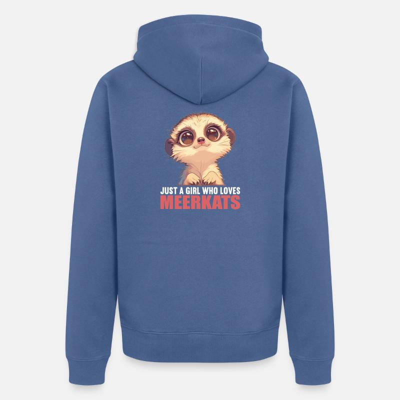 Suricate Erdmännchen - Veste à capuche bio Premium Unisexe - bleu pigeon
