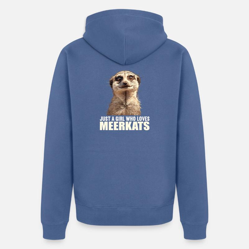 Suricate Erdmännchen - Veste à capuche bio Premium Unisexe - bleu pigeon