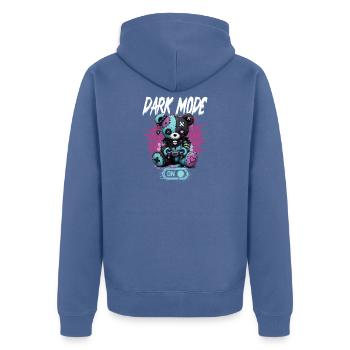 Pastel Goth Soft Goth Gaming Gamer - Unisex Premium Bio Zip Hoodie - Taubenblau - Hinten - Nico (187cm)