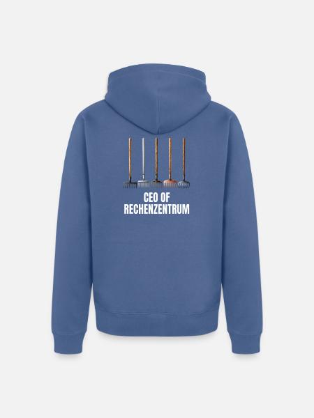 CEO of Rechenzentrum Gärtner Garten Gartenarbeit - Unisex Premium Bio Zip Hoodie - Taubenblau