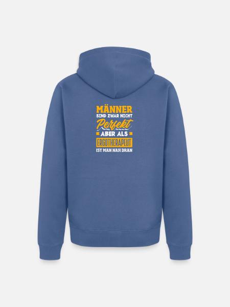 Ergotherapeut Nah Dran - Unisex Premium Bio Zip Hoodie - Taubenblau