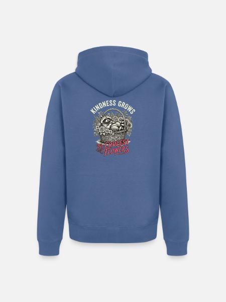 Kindness Grows The Coolest Flowers - Unisex Premium Bio Zip Hoodie - Taubenblau