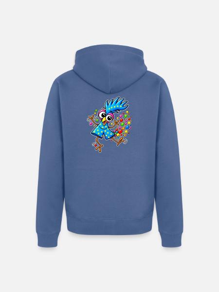 Peppino Konfetti - Unisex Premium Bio Zip Hoodie - Taubenblau