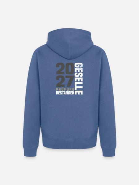 Geselle Abschluss 2027 - Unisex Premium Bio Zip Hoodie - Taubenblau