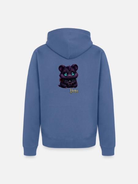 Gotischer Samthamster - Unisex Premium Bio Zip Hoodie - Taubenblau