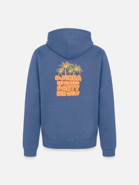 Geschenk für Djerba - Unisex Premium Bio Zip Hoodie - Taubenblau