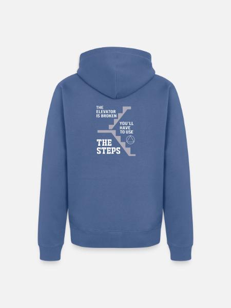 Aufzug - Unisex Premium Bio Zip Hoodie - Taubenblau