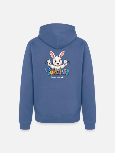 Tuttileid – Süßer Kinderhase - Unisex Premium Bio Zip Hoodie - Taubenblau