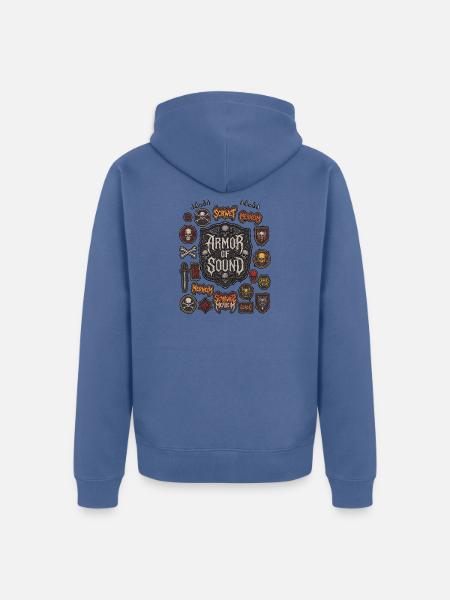 Armor of Sound Patch - Unisex Premium Bio Zip Hoodie - Taubenblau