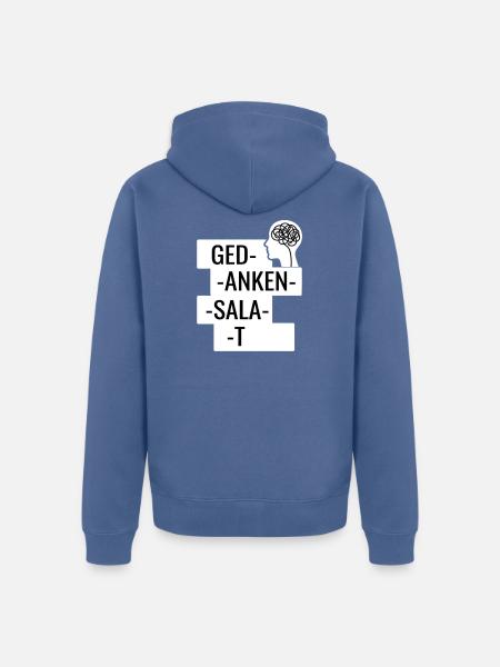 Gedanken-Salat - Unisex Premium Bio Zip Hoodie - Taubenblau