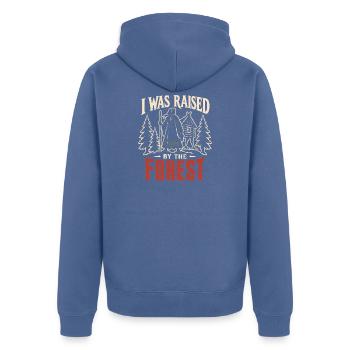 Baba-jaga-hühnchenbein-hütte Slawischer - Unisex Premium Bio Zip Hoodie - Taubenblau - Hinten - Nico (187cm)