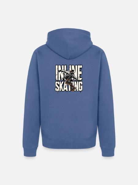 Inline Skating Streetstyle – Inlineskater - Unisex Premium Bio Zip Hoodie - Taubenblau