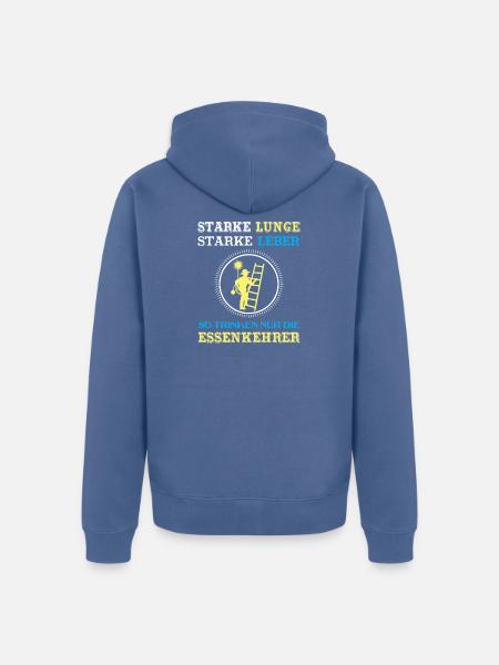 Schornsteinfeger Herren - Unisex Premium Bio Zip Hoodie - Taubenblau