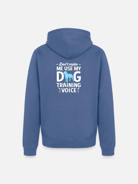 Hundetrainer - Unisex Premium Bio Zip Hoodie - Taubenblau