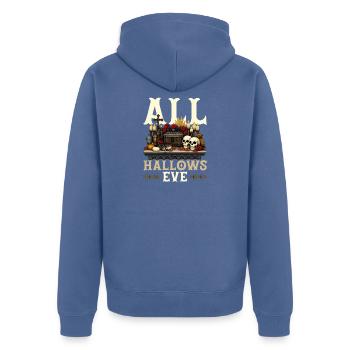 Katholischen Kirche Zu Halloween - Unisex Premium Bio Zip Hoodie - Taubenblau - Hinten - Nico (187cm)