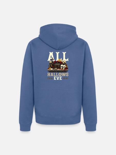 Katholischen Kirche Zu Halloween - Unisex Premium Bio Zip Hoodie - Taubenblau