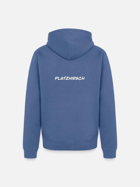 Platzhirsch - Geschenkidee für Männer - Unisex Premium Bio Zip Hoodie - Taubenblau