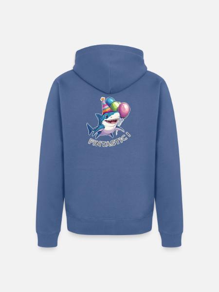 Jaw-some Celebration - Unisex Premium Organic Zip Hoodie - stone blue