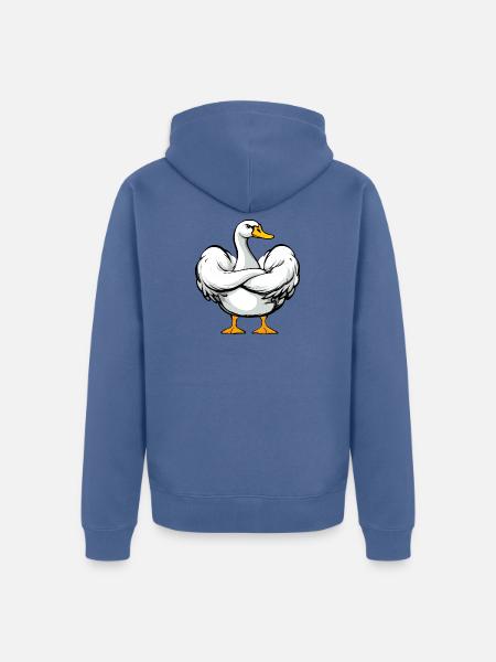 Schwan Gym - Unisex Premium Bio Zip Hoodie - Taubenblau