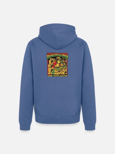 Christmas Soundsystem Dub Reggae - Unisex Premium Bio Zip Hoodie - Taubenblau