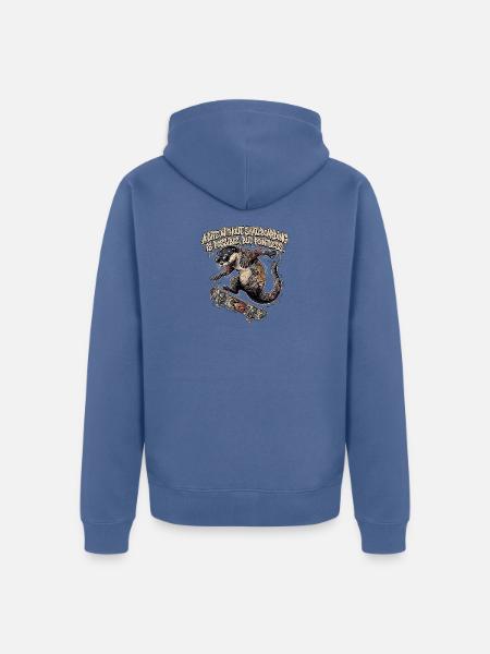 Skateboarding Otter - Unisex Premium Bio Zip Hoodie - Taubenblau
