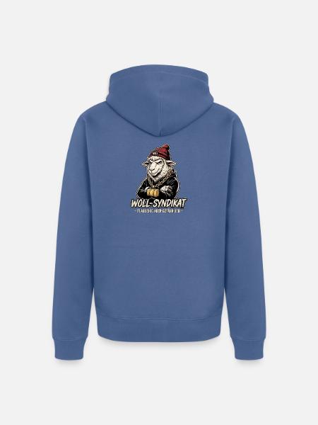 Cooler Schäfer Landwirt - Unisex Premium Bio Zip Hoodie - Taubenblau