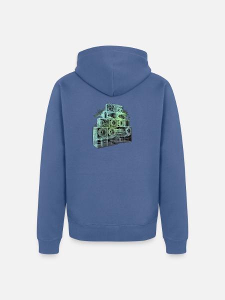 Röntgen Soundsystem Dj - Unisex Premium Bio Zip Hoodie - Taubenblau