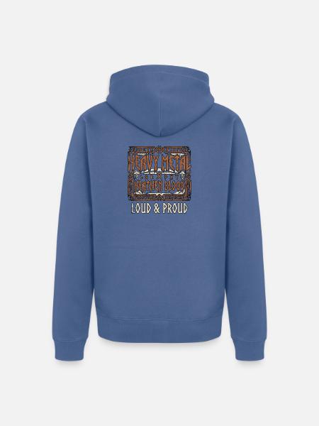 Heavy Metal Germanen - Unisex Premium Bio Zip Hoodie - Taubenblau