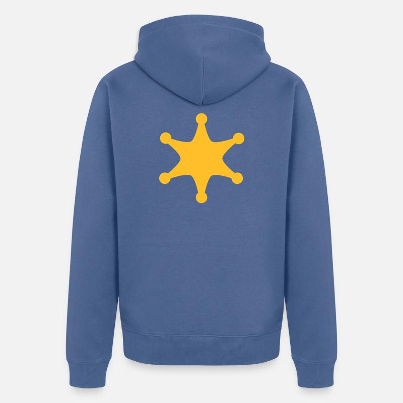 2541614 15815532 sheriff - Veste à capuche bio Premium Unisexe - bleu pigeon