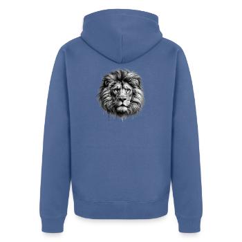 Lion - Veste à capuche bio Premium Unisexe - bleu pigeon - Dos - Nico (187cm)