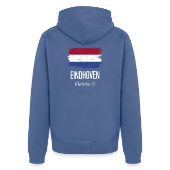 Eindhoven - Veste à capuche bio Premium Unisexe - bleu pigeon - Dos - Nico (187cm)