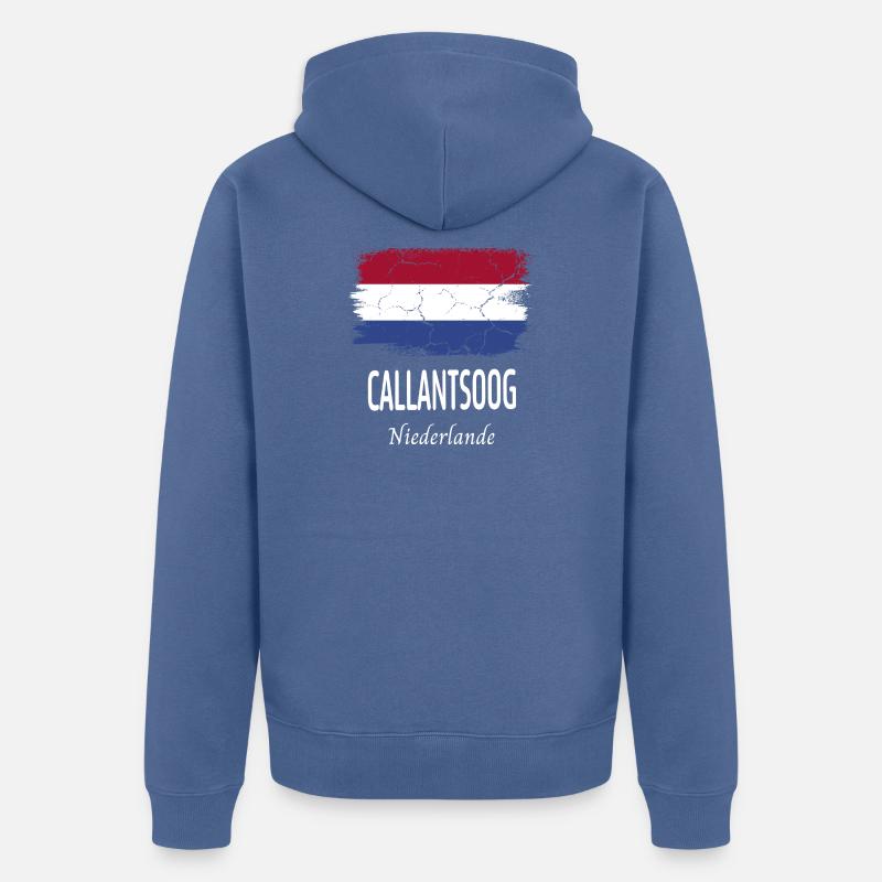 Callantsoog - Veste à capuche bio Premium Unisexe - bleu pigeon