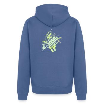 Birthday 1959 - Unisex Premium Organic Zip Hoodie - stone blue - Back - Nico (187cm)