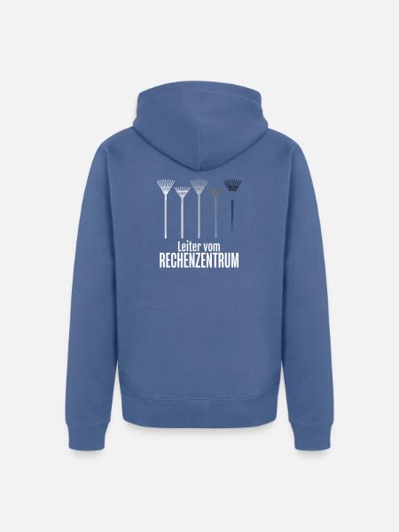 Rechenzentrum Design Gartengeräte Rechen Leiter - Unisex Premium Bio Zip Hoodie - Taubenblau
