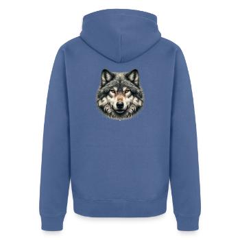 Loup - Veste à capuche bio Premium Unisexe - bleu pigeon - Dos - Nico (187cm)